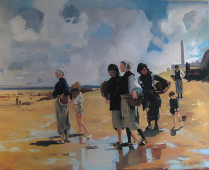 The Oyster Gatherers - a tribute to 
John Singer Sargent 44" x 54"